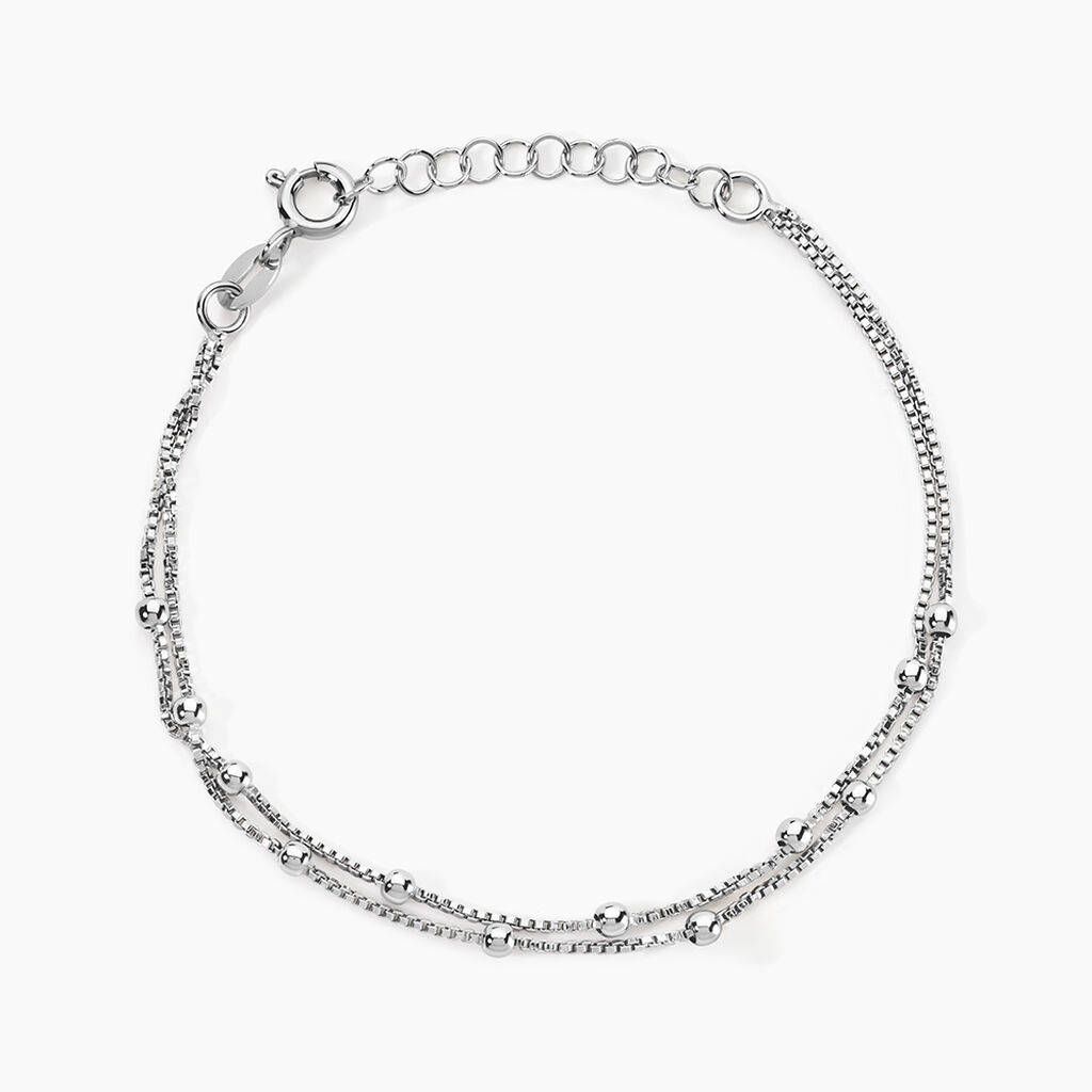 Bracelet Tounes Argent Blanc - Bracelets fantaisie Femme | Marc Orian