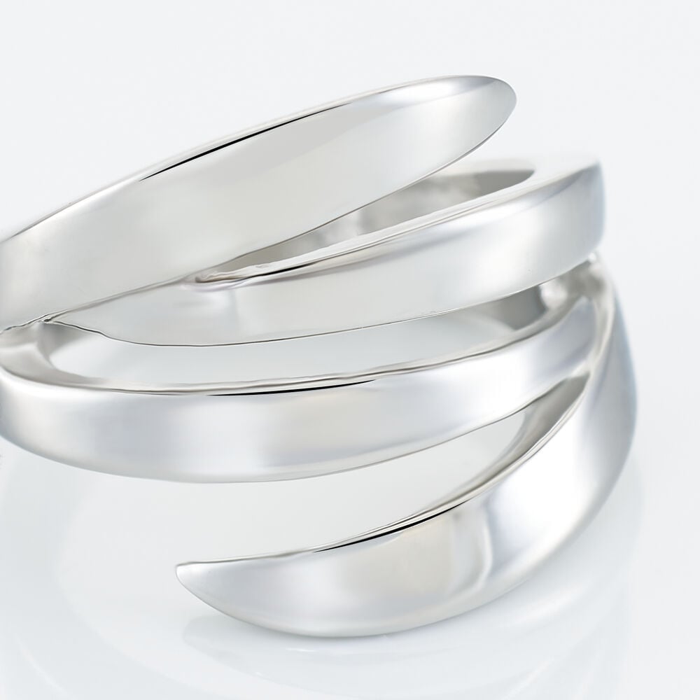 Bague Cleia Acier Blanc - Bagues grosses Femme | Marc Orian