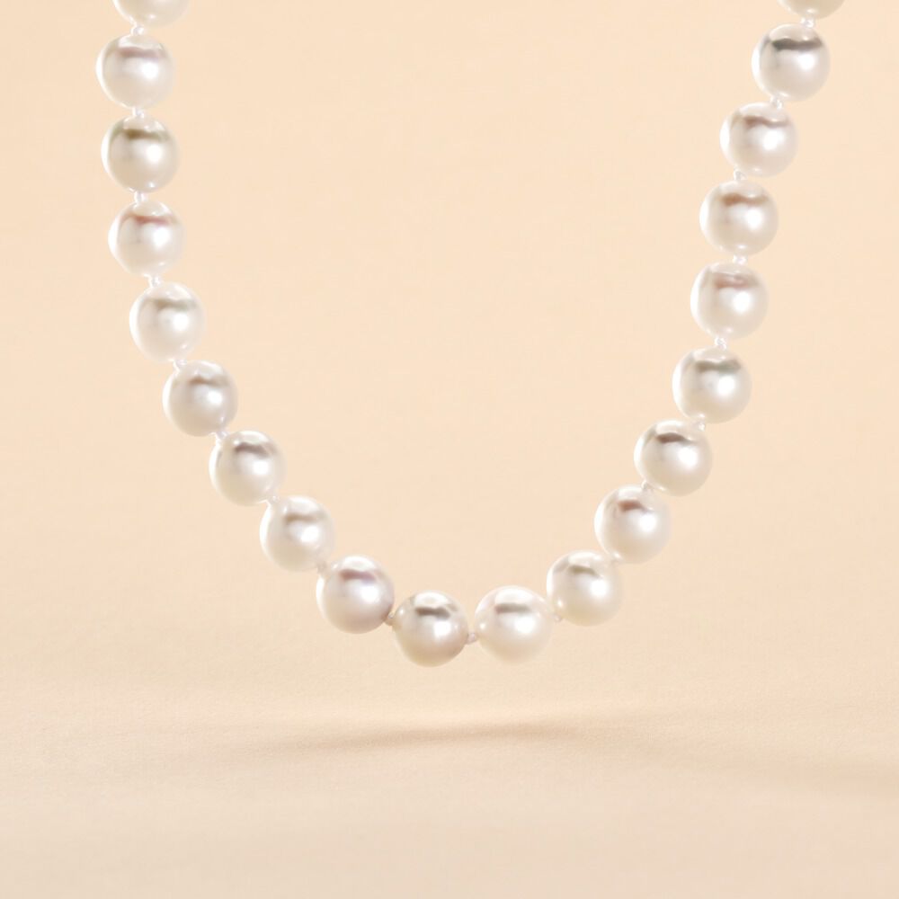 Collier Akoya Or Jaune Perle De Culture D'akoya - Colliers avec pierres Femme | Marc Orian