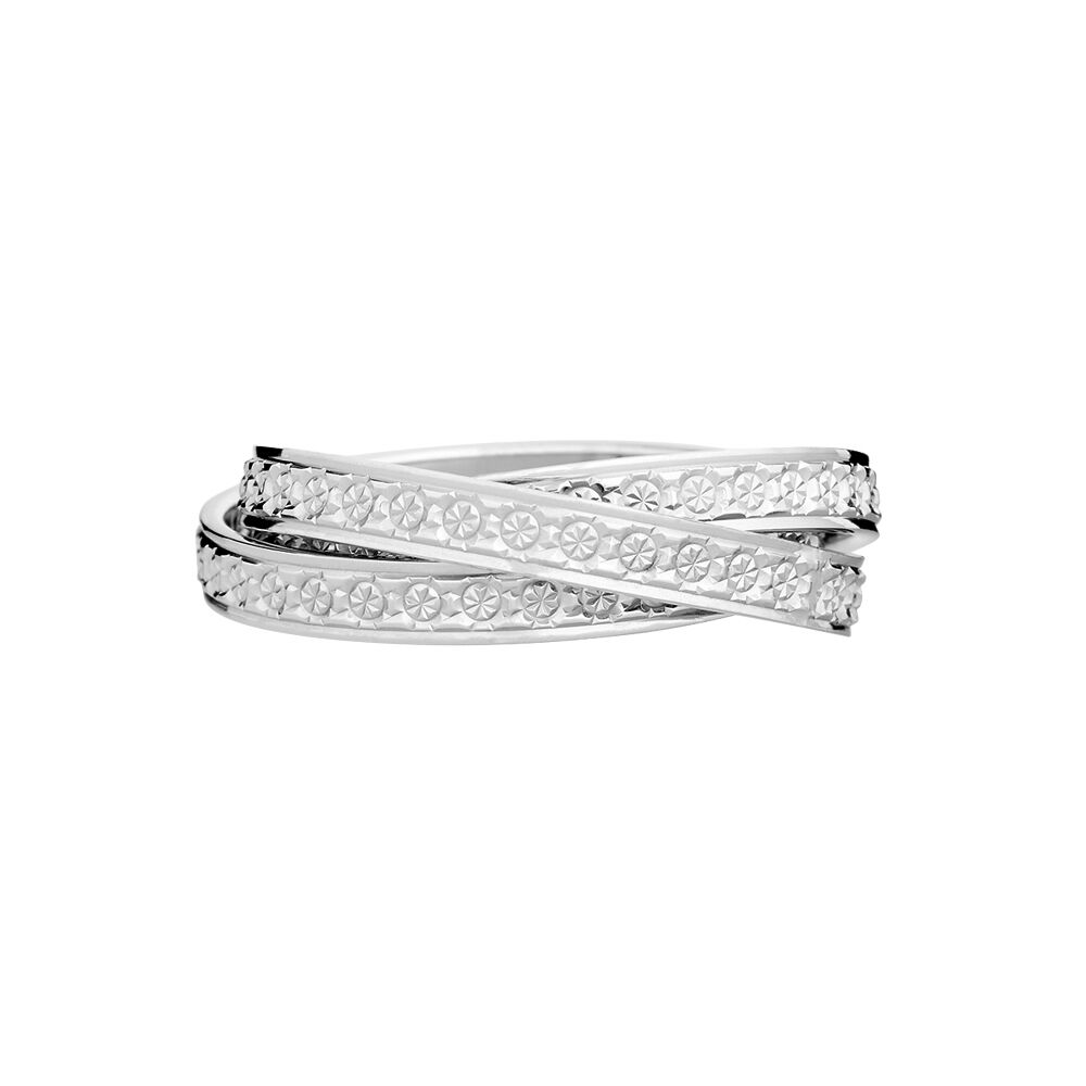 Alliance Bertina Demi Jonc Classique Or Blanc - Alliances duo Unisex | Marc Orian