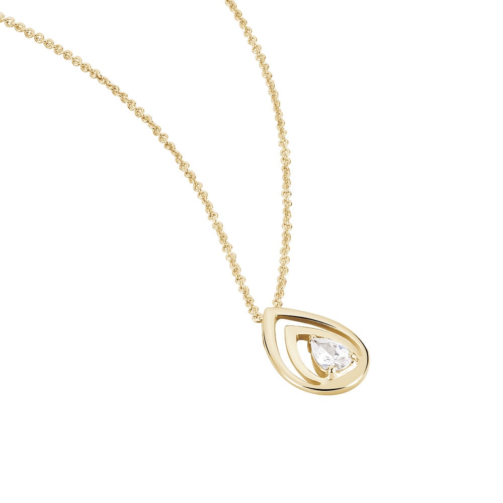 Collier Loetitia Plaqu&eacute; Or Jaune Oxyde De Zirconium - Colliers avec pierres Femme | Marc Orian