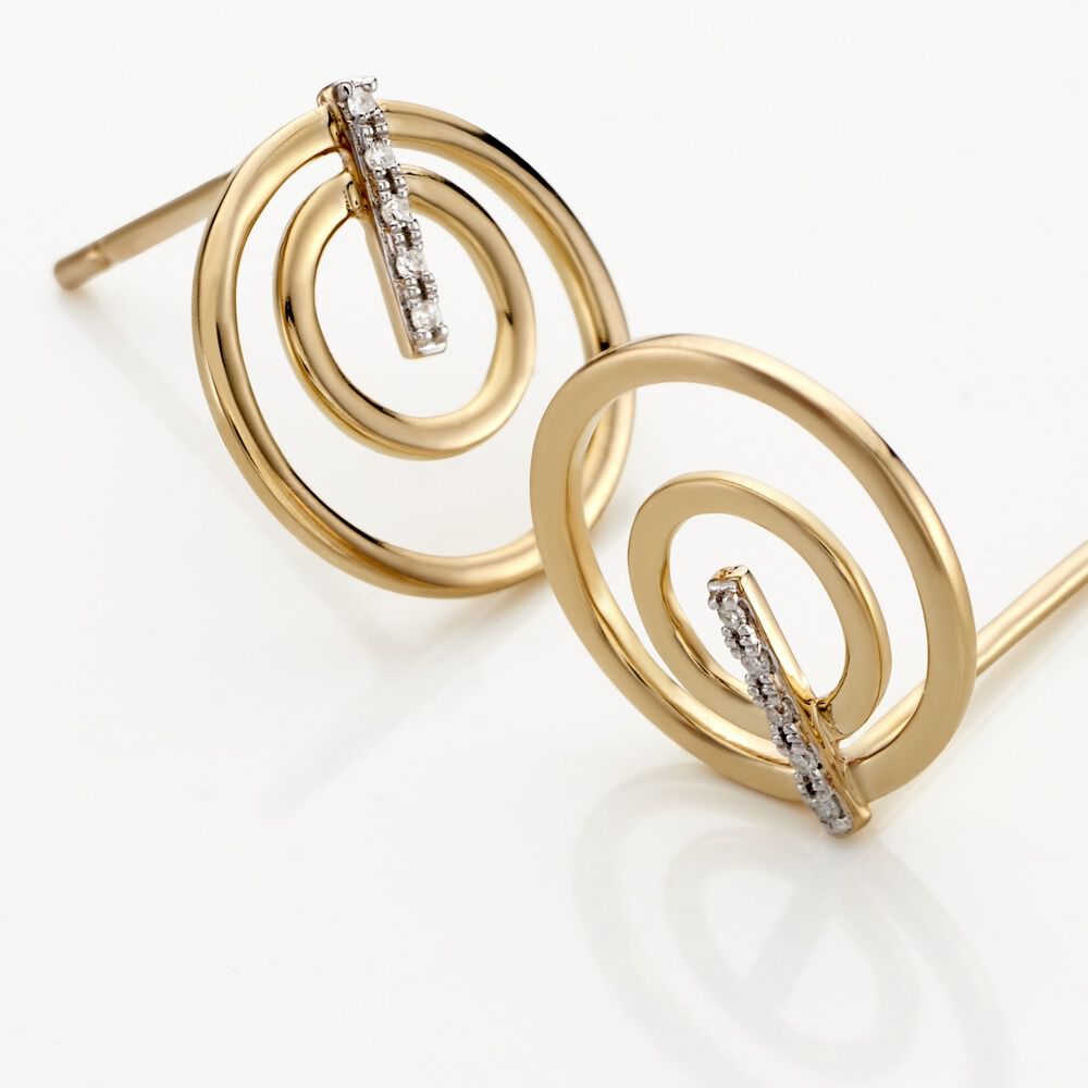 Boucles D'oreilles Pendantes Or Jaune Agafya Diamants - Pendantes Femme | Marc Orian