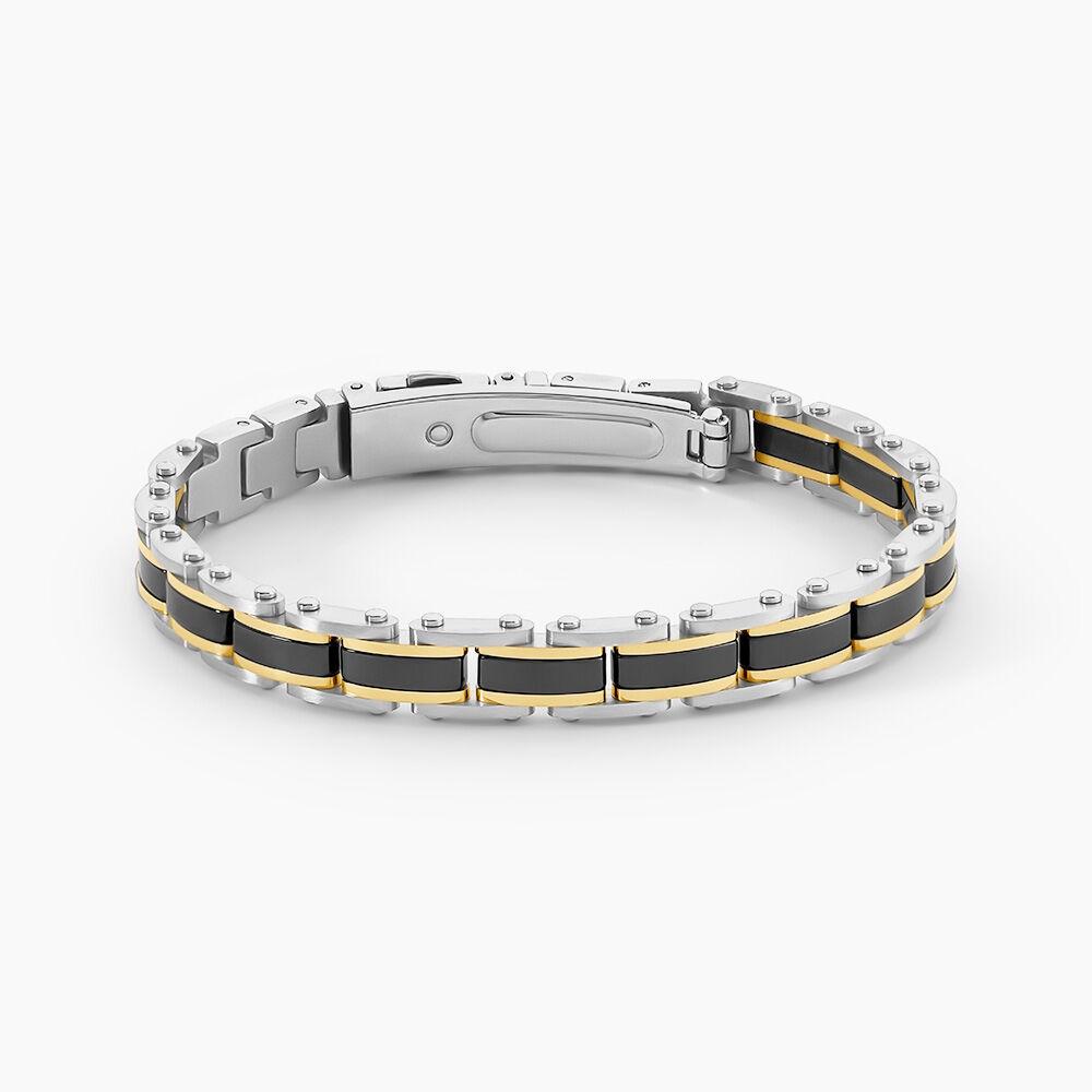 Bracelet M&eacute;tal Acier Bicolore - Bracelets cha&icirc;nes Homme | Marc Orian