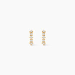 Boucles D'oreilles Puces Matleena Or Jaune Diamant Synth&eacute;tique - Boucles d'oreilles mariage Femme | Marc Orian
