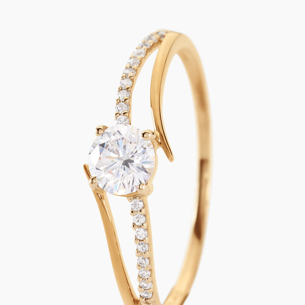 Bague Solitaire Abelia Or Jaune Oxyde De Zirconium - Solitaires Femme | Marc Orian