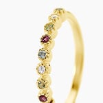 Bague Poem Argent Jaune Oxyde De Zirconium P&eacute;ridot Rhodolite - Bijoux fantaisie Femme | Marc Orian