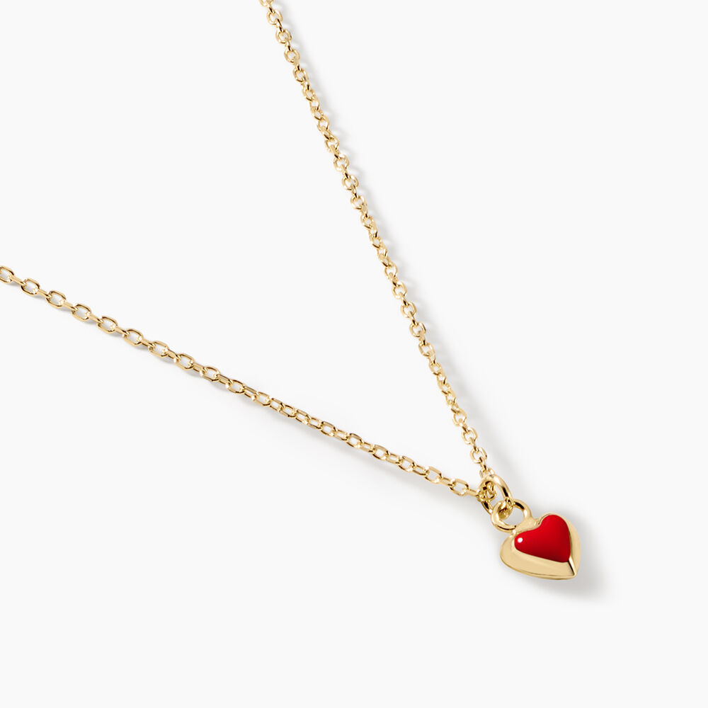 Collier Coralie Coeur Argent Dor&eacute; A L'Or 750/1000 - Colliers fantaisie Enfant | Marc Orian