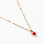 Collier Coralie Coeur Argent Dor&eacute; A L'Or 750/1000 - Colliers fantaisie Enfant | Marc Orian