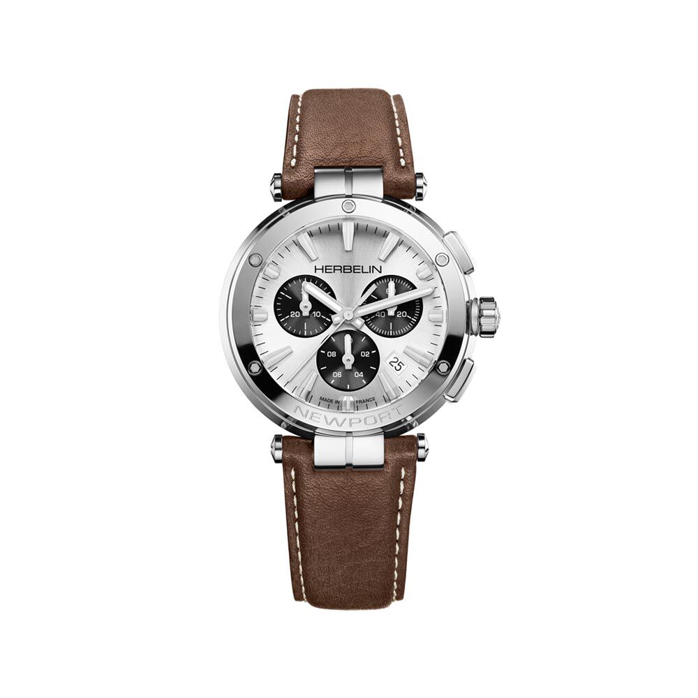 Montre Herbelin Newport Chrono Argent&eacute; - Montres &eacute;tanches Homme | Marc Orian