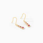 Boucles D'oreilles Pendantes Josephine Or Jaune Rubis - Pendantes Femme | Marc Orian