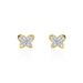 Boucles D'oreilles Puces Or Jaune Cercis Strass - Puces Enfant | Marc Orian