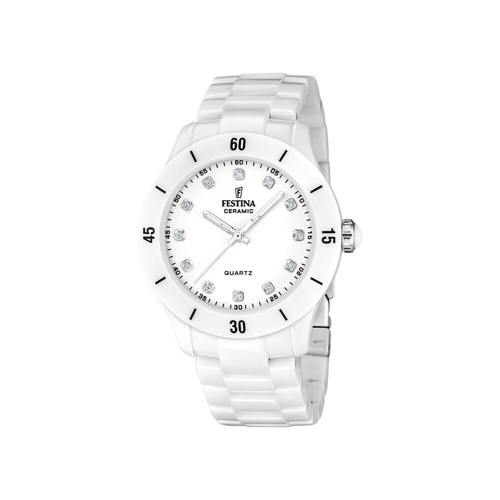 Montre Festina Ceramic Blanc - Montres &eacute;tanches Femme | Marc Orian