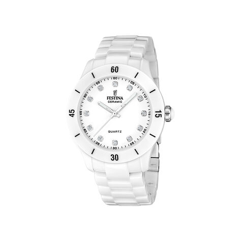 Montre Festina Ceramic Blanc - Montres &eacute;tanches Femme | Marc Orian