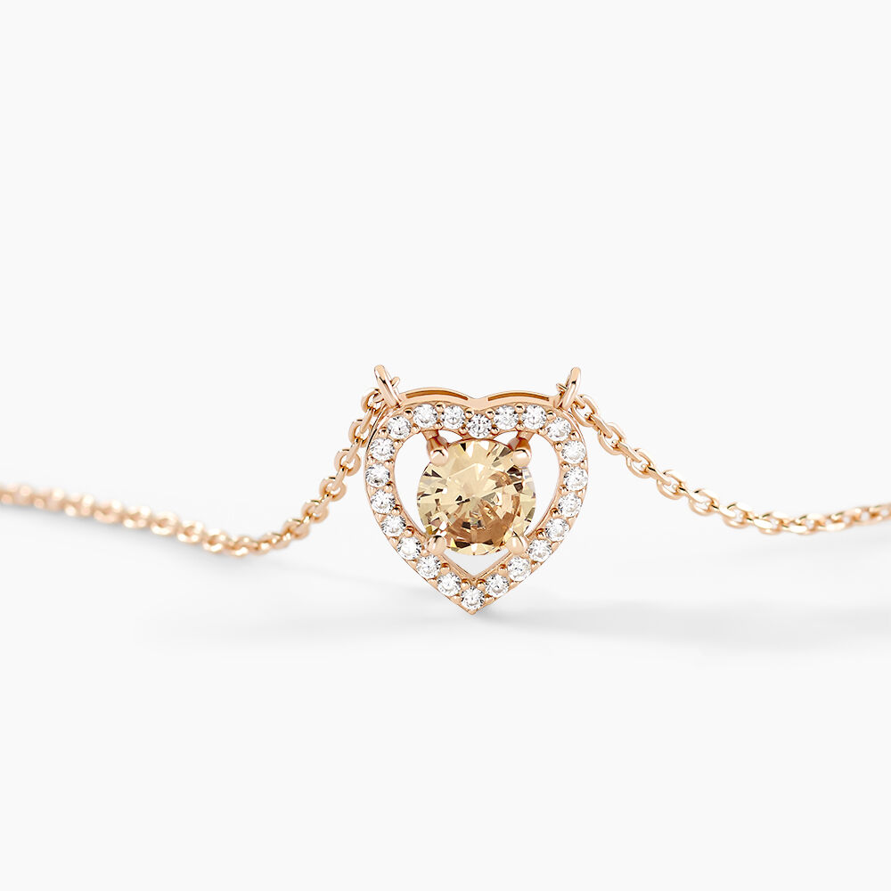 Collier Suzon Argent Rose Oxyde De Zirconium - Colliers avec pierres Femme | Marc Orian