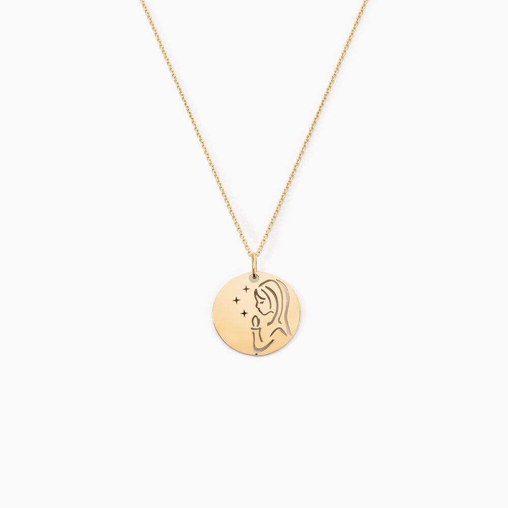 Pendentif Vierge Rond Or Jaune - Médailles et médaillons Enfant | Marc Orian