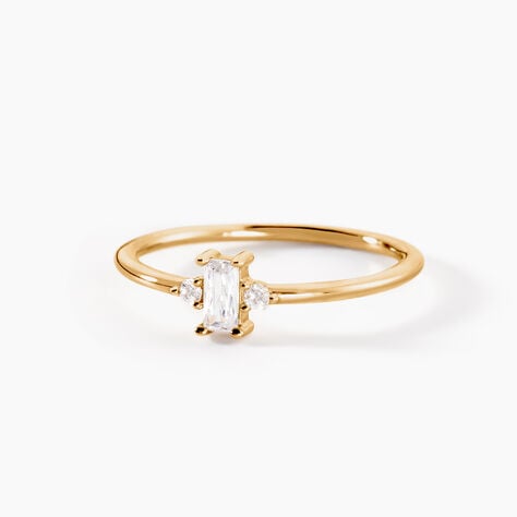 Bague Isoria Plaqu&eacute; Or Jaune Oxyde De Zirconium - Bijoux fantaisie Femme | Marc Orian
