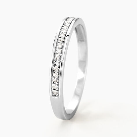 Alliance Aileen Or Blanc Diamant - Alliances avec pierres Femme | Marc Orian