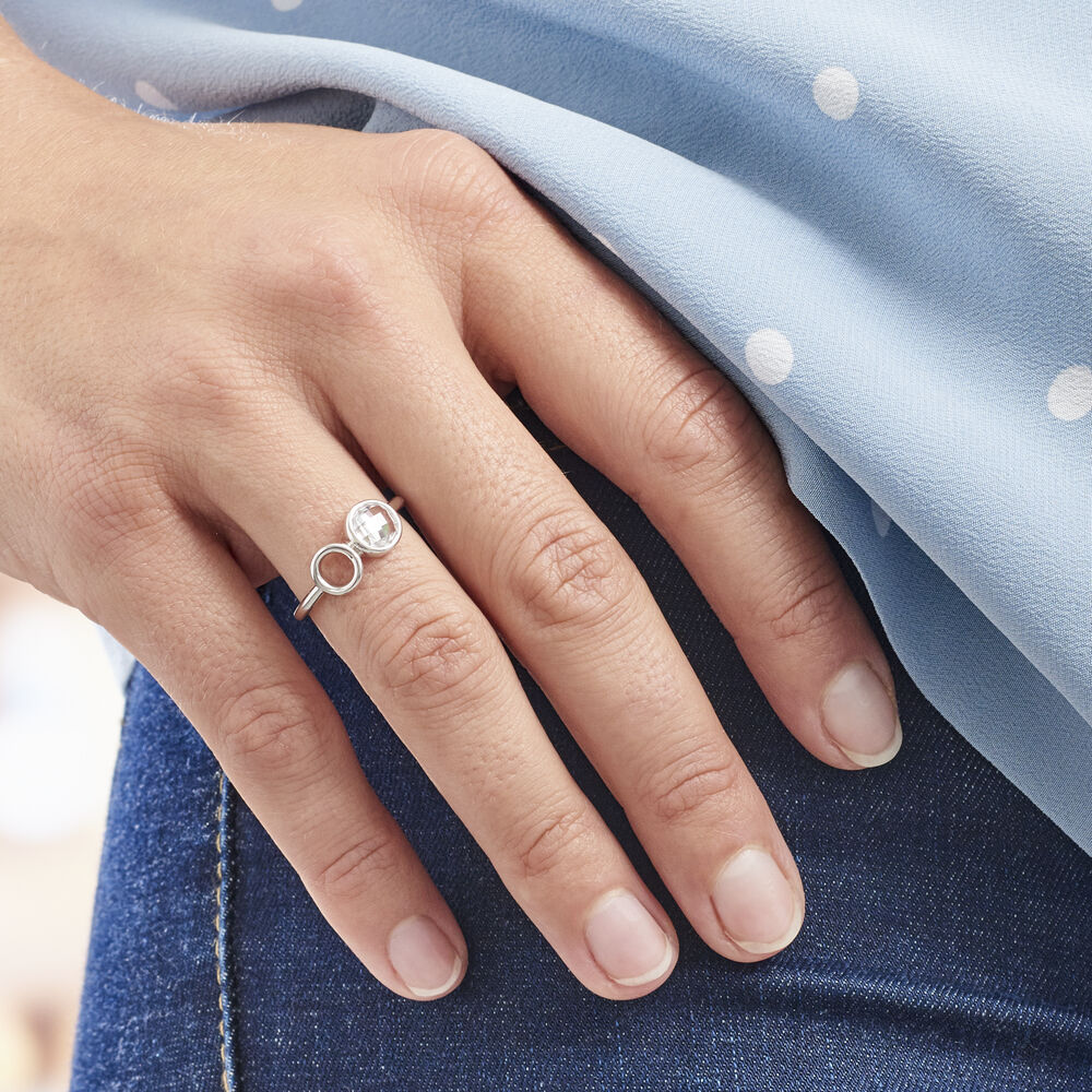 Bague Bastiano Argent Blanc Oxyde De Zirconium - Bagues avec pierre Femme | Marc Orian