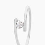 Bague Solitaire Moera Or Blanc Oxyde De Zirconium - Solitaires Femme | Marc Orian