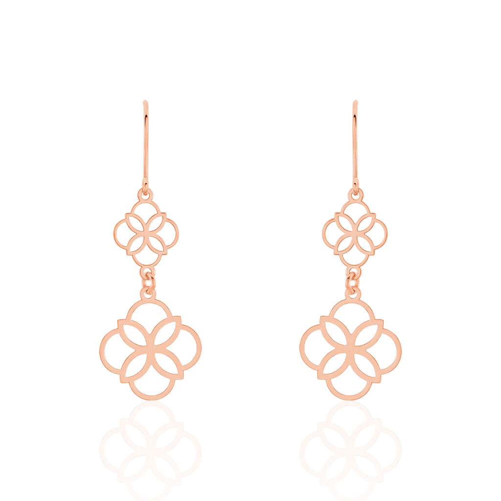 Boucles D'oreilles Pendantes Letizia Argent Rose - Pendantes Femme | Marc Orian