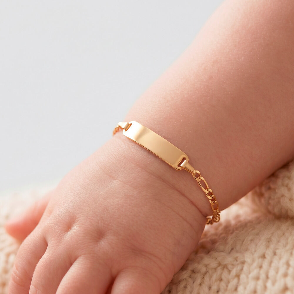Bracelet Identit&eacute; B&eacute;b&eacute; Bartolomee Or Jaune - Gourmettes Enfant | Marc Orian
