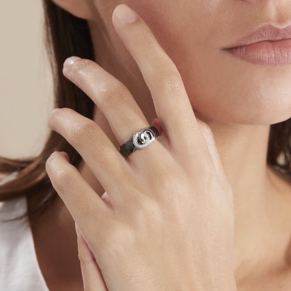 Bague Argent Blanc Valérie Oxyde De Zirconium Et Céramique - Bagues avec pierre Femme | Marc Orian