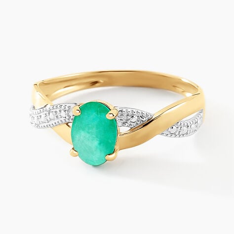Bague Candice Or Jaune Emeraude - Bagues vintage Femme | Marc Orian