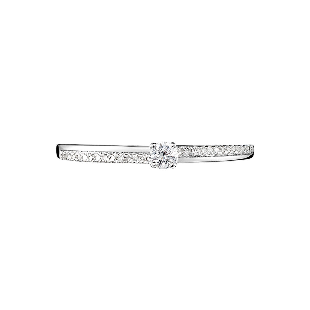 Bague Solitaire Alexandra Or Blanc Diamant - Solitaires Femme | Marc Orian