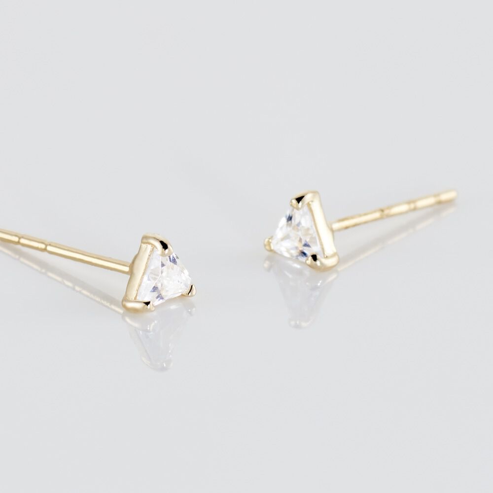 Boucles D'oreilles Puces Achilee Or Jaune Oxyde - Puces Femme | Marc Orian