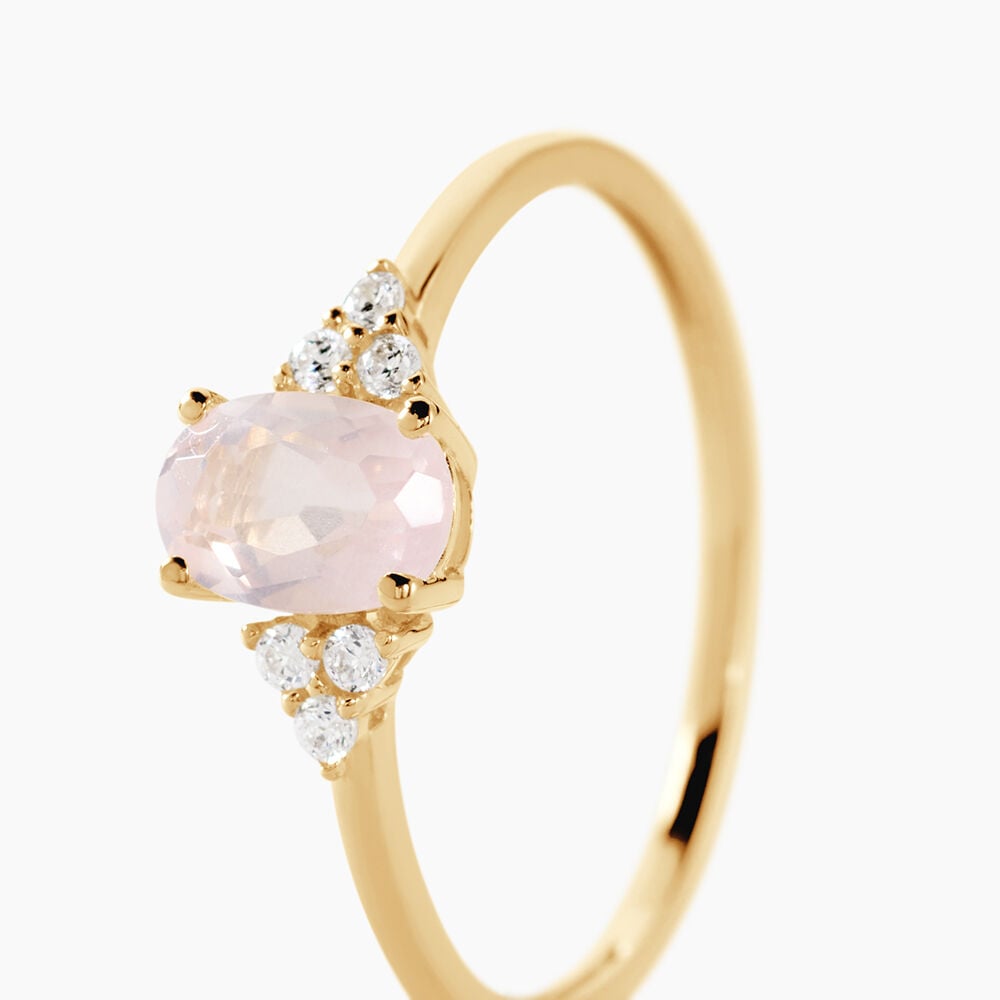 Bague Diapre Or Jaune Quartz Oxyde De Zirconium - Bagues avec pierre Femme | Marc Orian