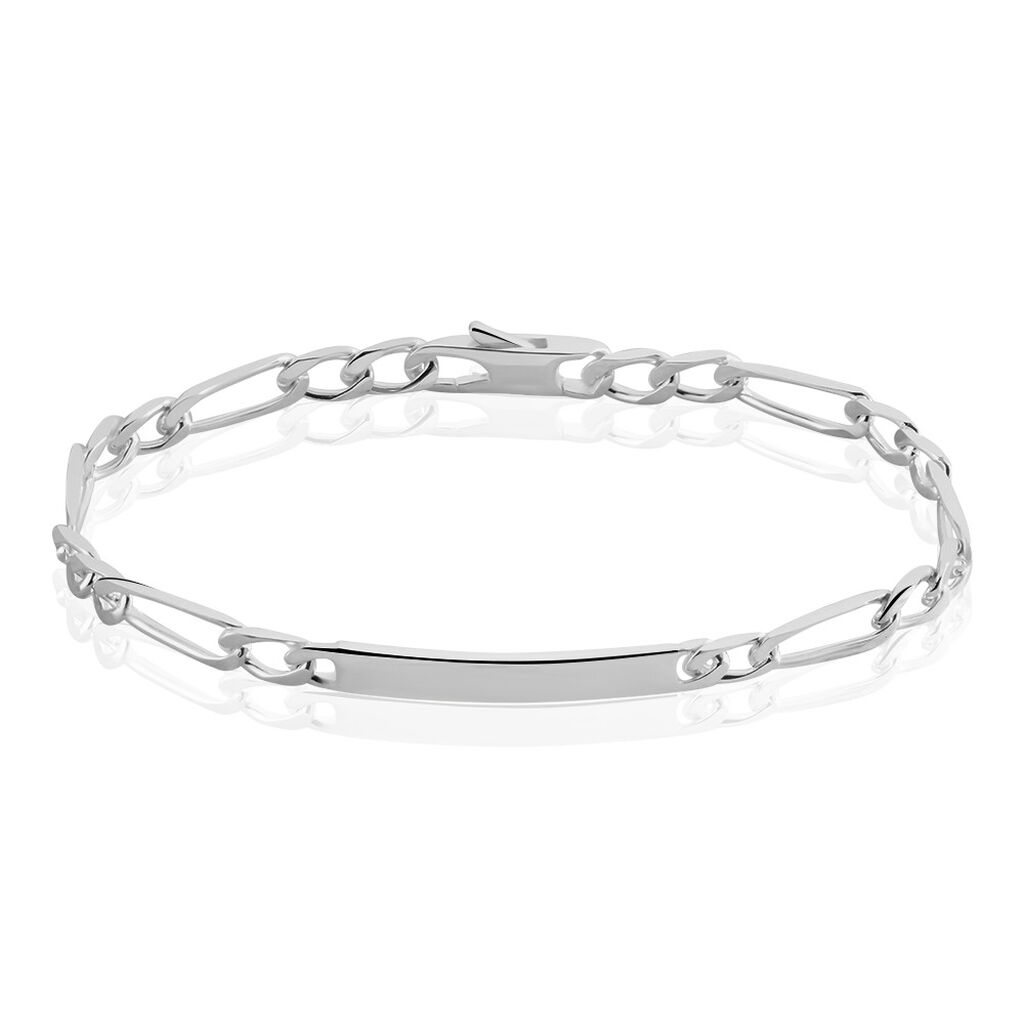 Bracelet Identité Mathea Argent Blanc - Gourmettes Femme | Marc Orian