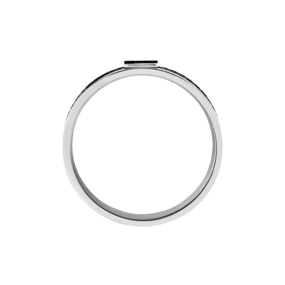 Bague Gaetane Acier Blanc - Bagues Homme | Marc Orian