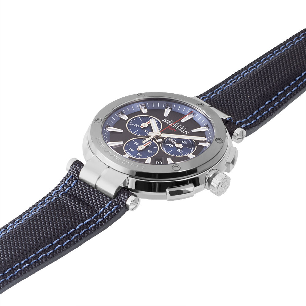 Montre Herbelin Newport Chrono Noir Et Bleu - Montres &eacute;tanches Homme | Marc Orian