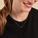 Collier Saya Argent Blanc Oxyde De Zirconium - Colliers avec pierres Femme | Marc Orian