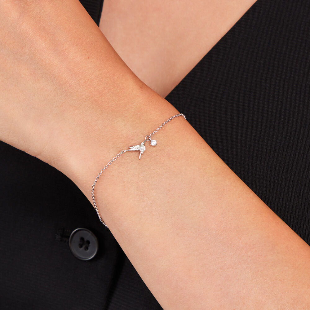 Bracelet Myrna Argent Blanc Oxyde De Zirconium - Bracelets chaînes Femme | Marc Orian