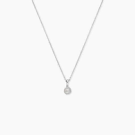 Collier Domitia Or Blanc Diamant - Colliers avec pierres Femme | Marc Orian