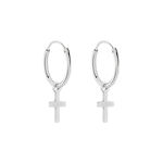 Cr&eacute;oles Elvyn Argent Blanc - Boucles d'oreilles pampille Femme | Marc Orian