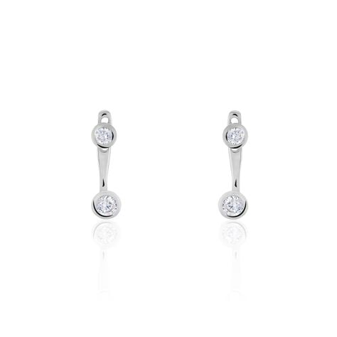 Bijoux D'oreilles Abha Argent Blanc Oxyde De Zirconium - Piercings d'oreilles Femme | Marc Orian