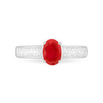 Bague Crista Or Blanc Rubis Et Diamant - Bagues vintage Femme | Marc Orian