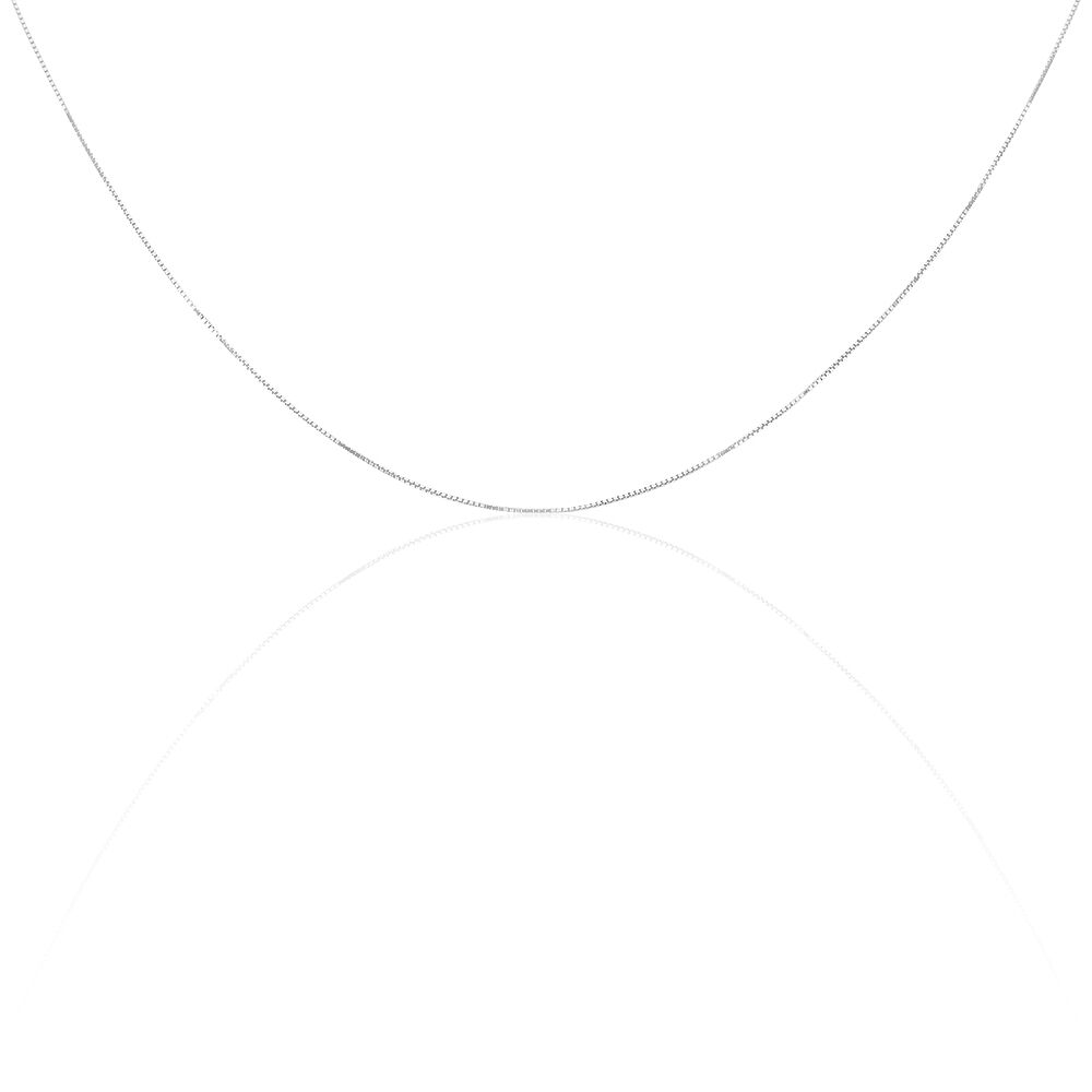 Cha&icirc;ne Nirina Maille V&eacute;nitienne Or Blanc - Colliers ras du cou Femme | Marc Orian