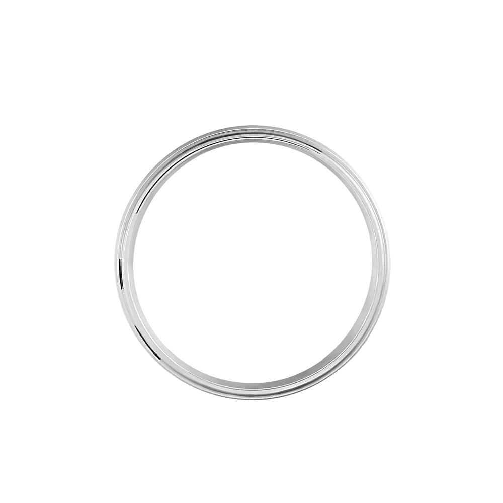 Alliance Hevan Demi Jonc Palladium Blanc - Alliances personnalisées Homme | Marc Orian