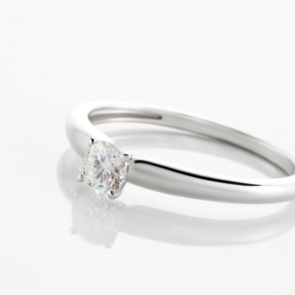 Bague Solitaire Flora Or Blanc Diamant - Solitaires Femme | Marc Orian