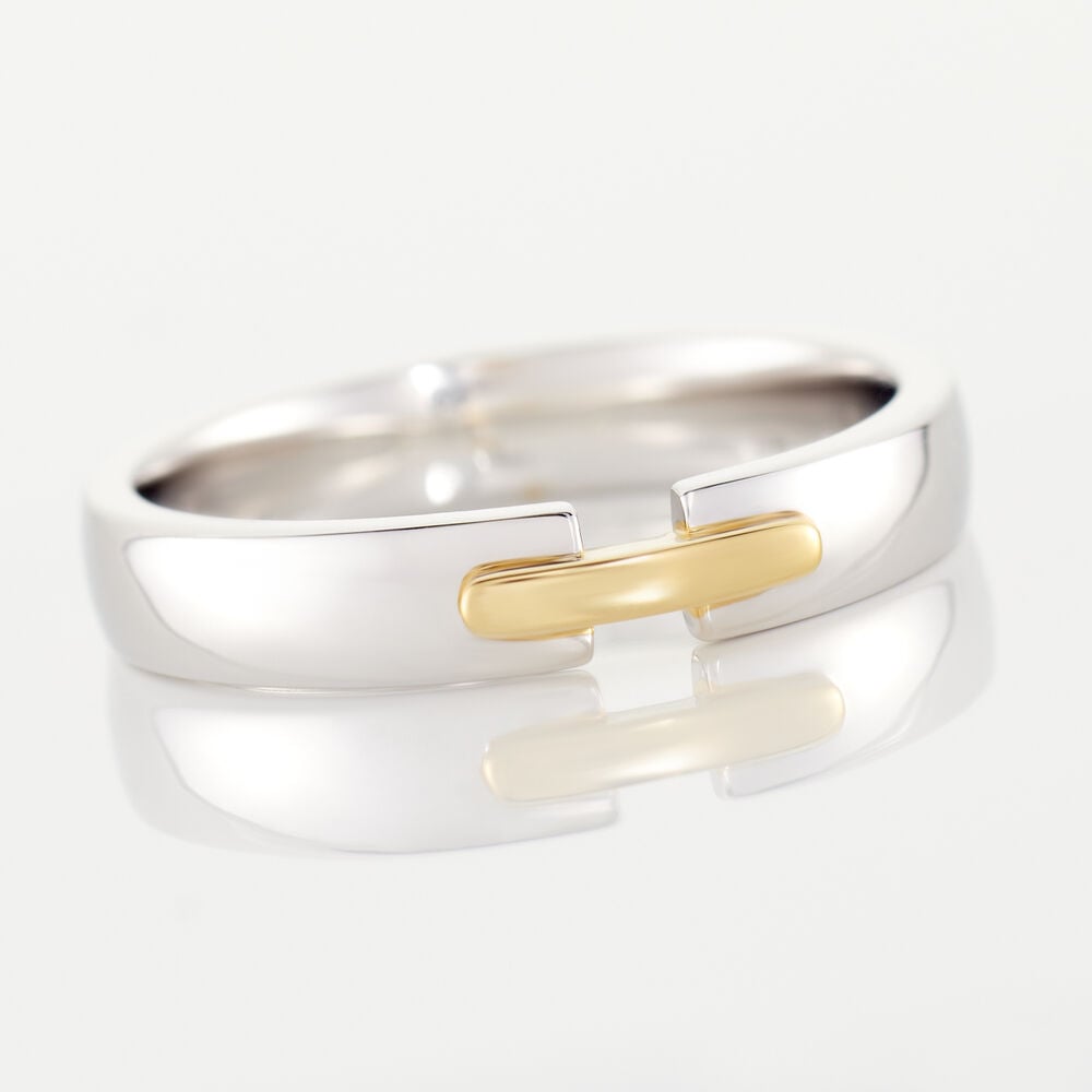 Alliance Marton Ruban Plat Or Bicolore - Alliances duo Unisex | Marc Orian
