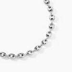 Collier Carrus Maille Grain De Cafe Argent Blanc - Chaines Homme | Marc Orian
