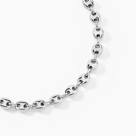Collier Carrus Maille Grain De Cafe Argent Blanc - Chaines Homme | Marc Orian