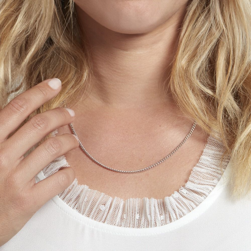 Chaîne Nairi Maille Gourmette Argent Blanc - Chaines Famille | Marc Orian