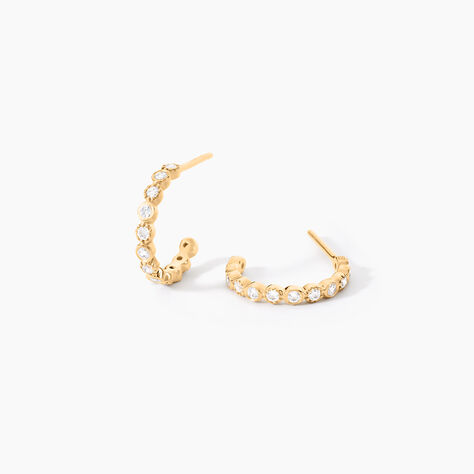 Cr&eacute;oles Halo Plaqu&eacute; Or Jaune Oxyde De Zirconium - Cr&eacute;oles Femme | Marc Orian