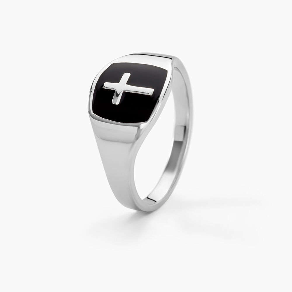 Bague Romaji Argent Blanc - Bagues grosses Homme | Marc Orian