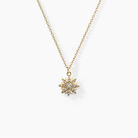 Collier Aurore Acier Jaune Oxyde De Zirconium - Colliers avec pierres Femme | Marc Orian
