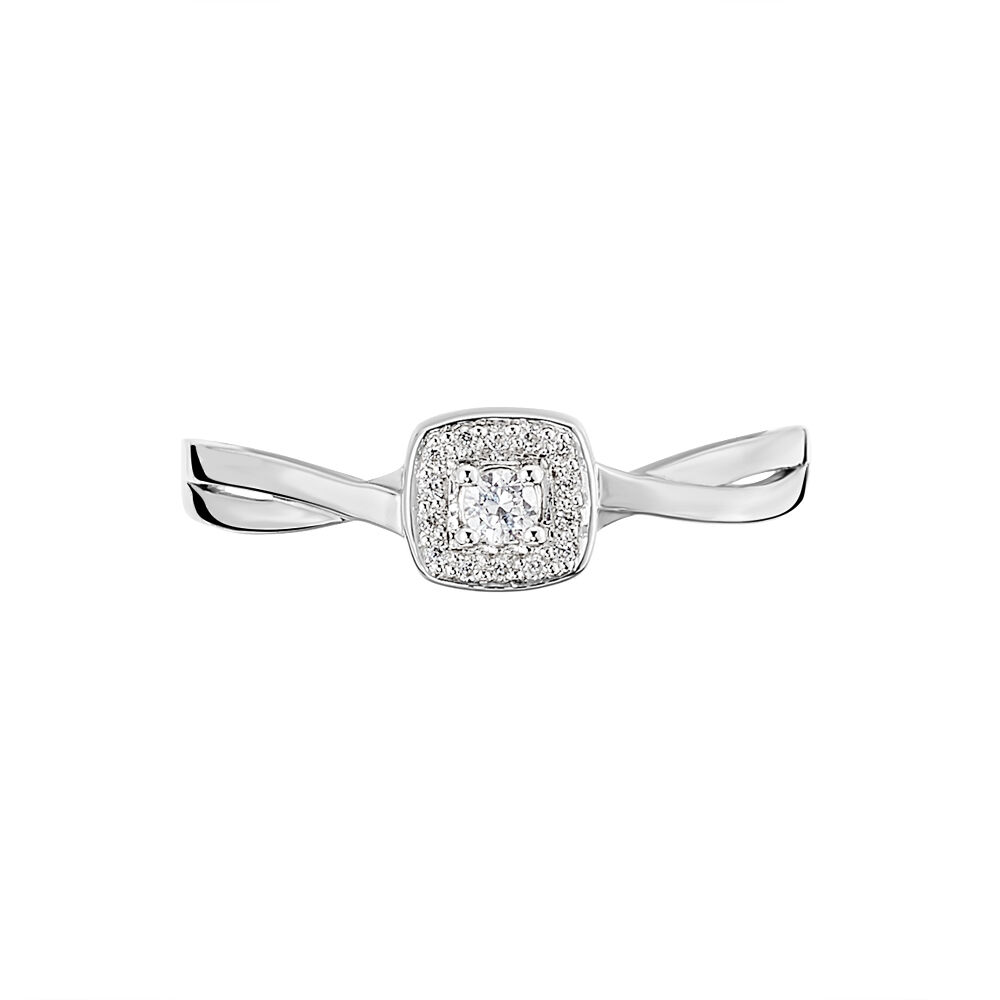 Bague Abani Or Blanc Diamant - Solitaires Femme | Marc Orian